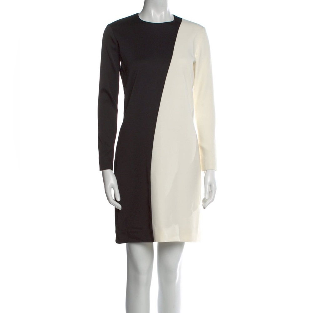 Celine Black and Cream Midi Dress size 10